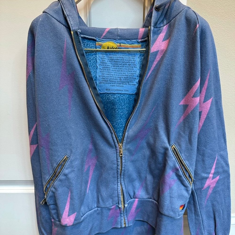 Aviator Nation Bolt Zip Up Hoodie